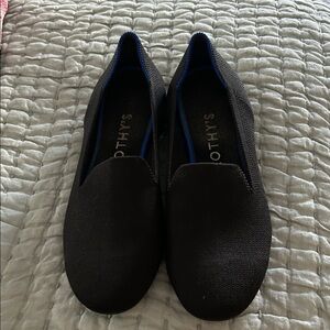 Rothy's Elegant Black Loafers with Blue Accents
